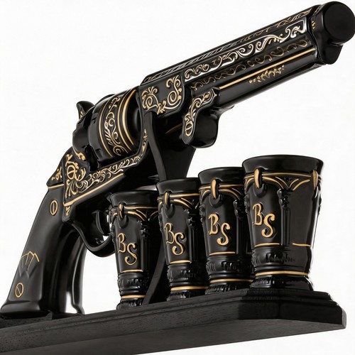 Ceramic decanter set 17oz - ceramic,