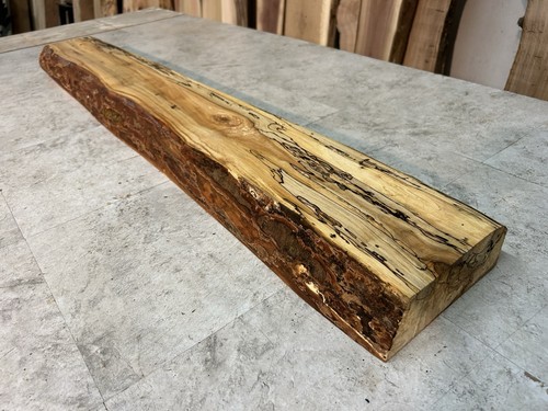 Spalted maple mantel - maple, mantel/fireplace