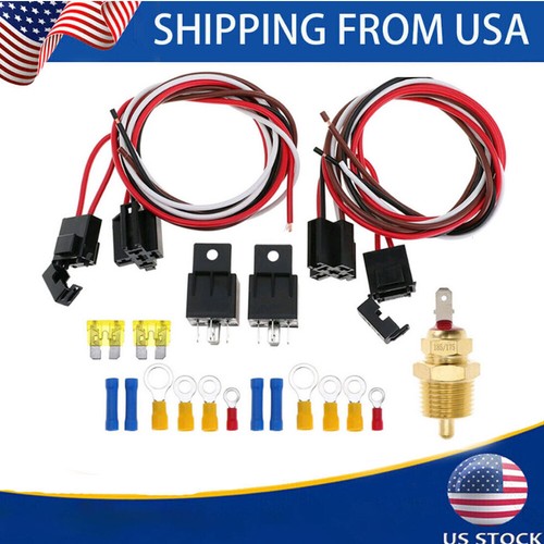 Dual electric fan relay kit - relay,
