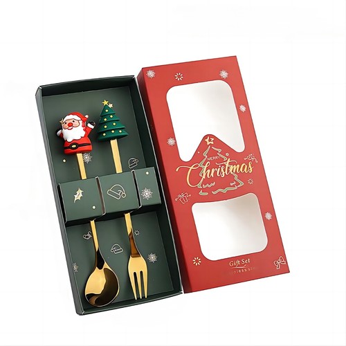Christmas fork spoon set - christmas,
