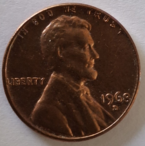 1968 penny liberty in - d, god