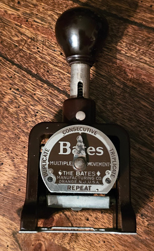 Vintage bates numbering - bates,