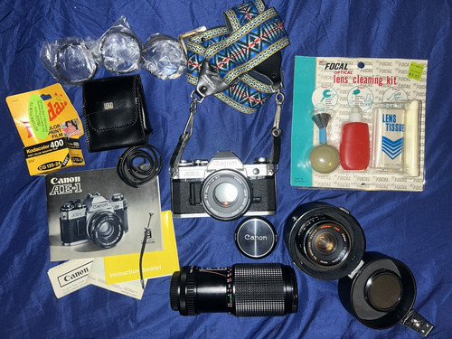 Vintage canon camera with - camera,