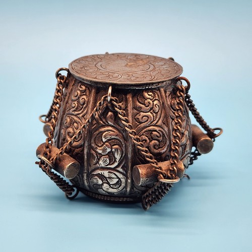 Vintage tabla drum lidded - vintage,