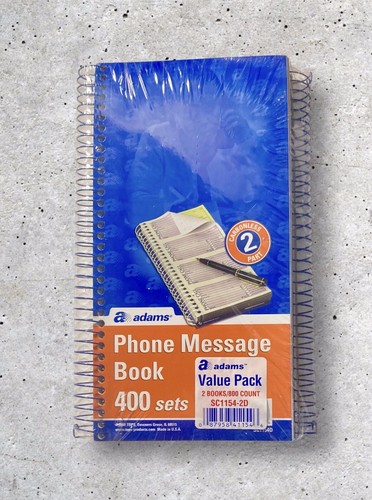 New adams phone message books - new,