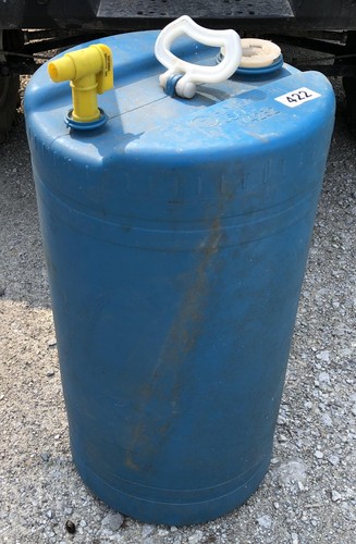 Blue plastic barrel with - blue,