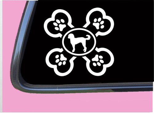 Doodle crossbone dog decal - dog,