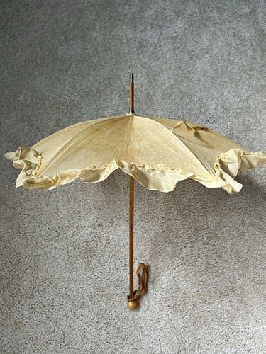 Antique edwardian ruffled silk - antique,