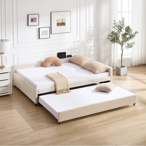 Upholstered daybed with - upholstered,