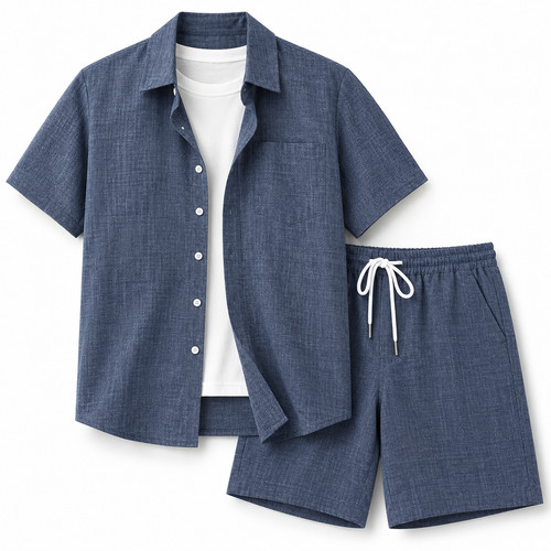 Mens piece linen look shirt - piece,