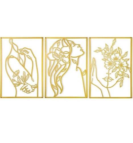 Pcs gold wall decor - ,