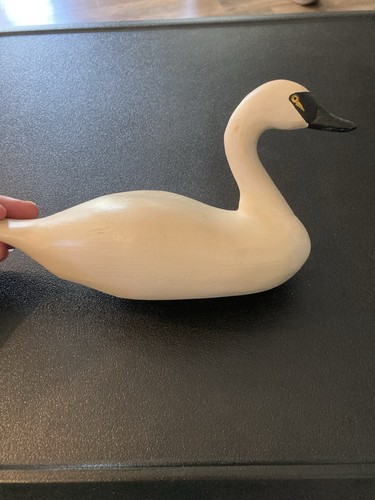 Vintage small wooden swan duck - vintage,