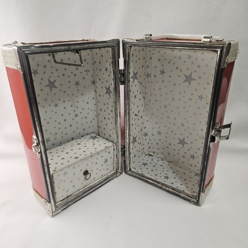 Vtg doll wardrobe trunk carry - doll,