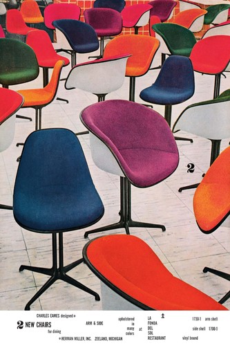 Colorful mid century chairs - mid-century, by