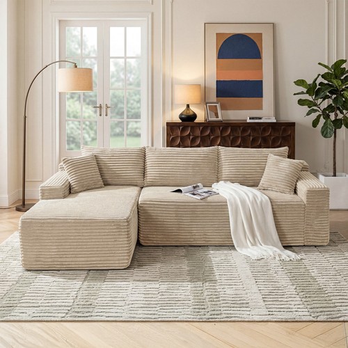 Sectional sofa couch with left - sofa,