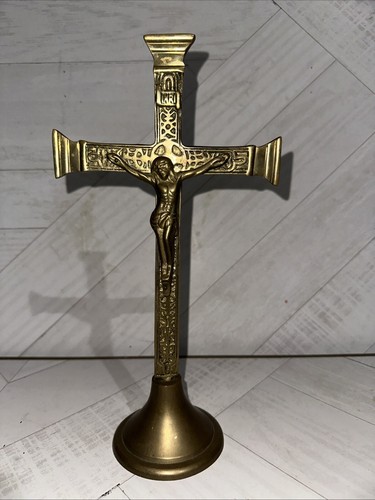Vtg brass cross vintage - brass,