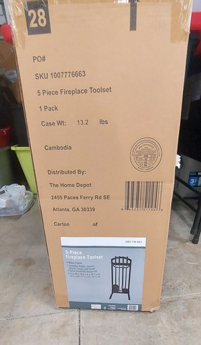 Piece fireplace toolset - piece,