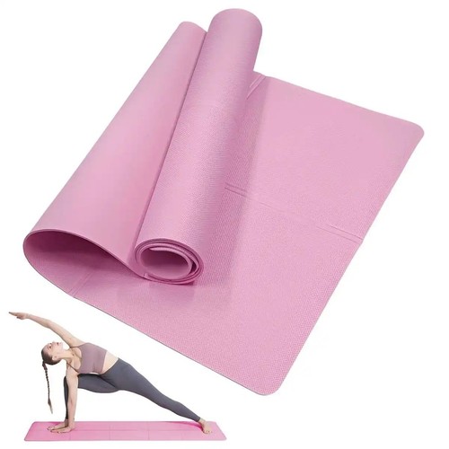 Pink foldable yoga mat eco - pink,