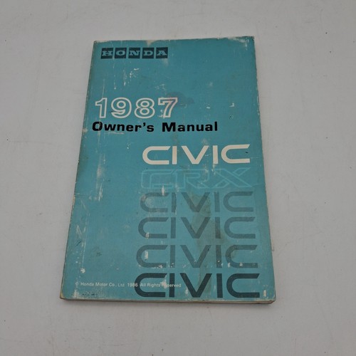 1987 honda civic crx owners - 1987,