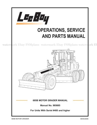 Leeboy 685b motor grader - 685b,