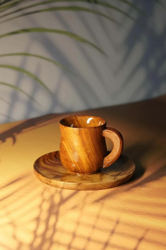 Handcrafted wooden cup and - wooden,