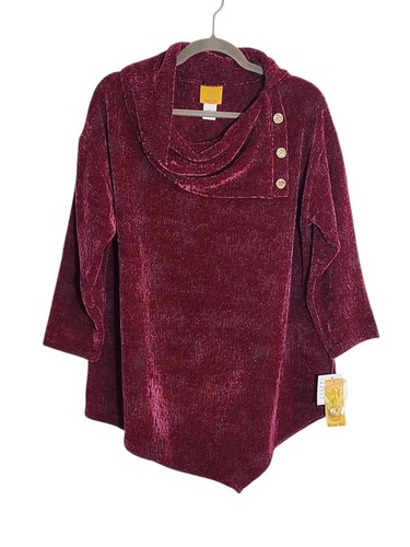 Ruby magenta cowl neck - rd.,