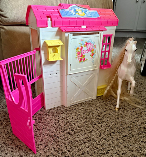 Barbie pink white - barbie, yellow