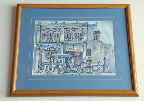 Malaysian market watercolour - malaysian,