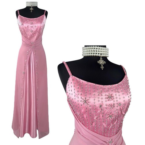Vintage pink beaded - pink, prom