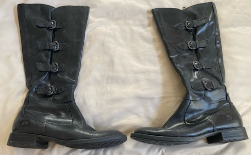 Born knee high black leather - knee,
