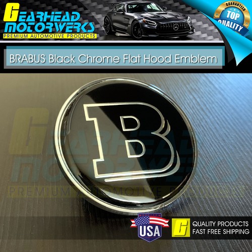 Brabus front hood black emblem - front,