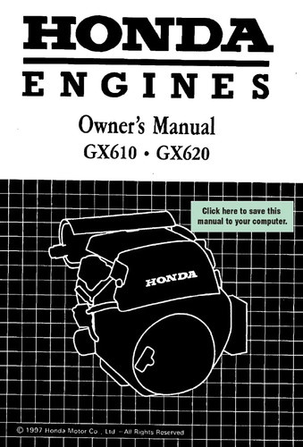 1997 honda gx610 gx620 engine - 1997,