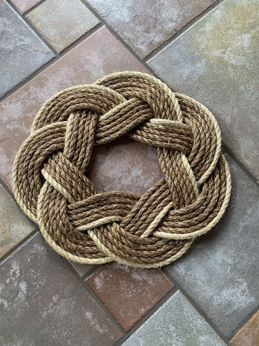Rope wreath nautical decor - -,