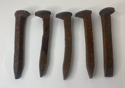 Vintage railroad spikes old - railroad,