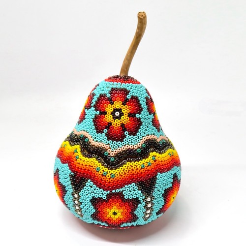 Huichol beaded gourd jewelry - huichol,