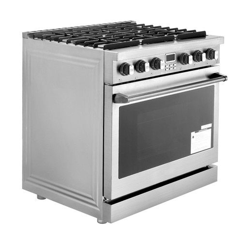 9in stainless gas range - 35.9in,