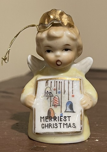 Nice antique yellow angel bell - antique,