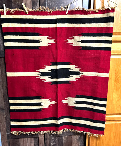 Antique chimayo rug - rug, textile