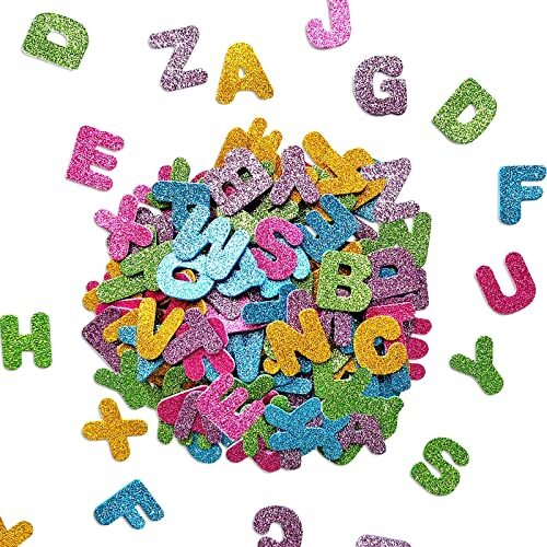 Glitter letters stickers 140 - glitter,