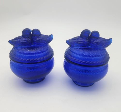 Cobalt blue glass kissing love - cobalt,