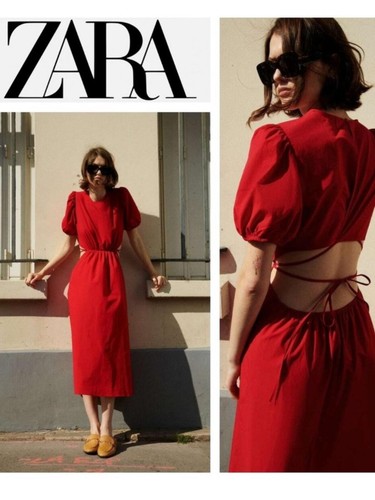 Nwt zara red - zara, midi