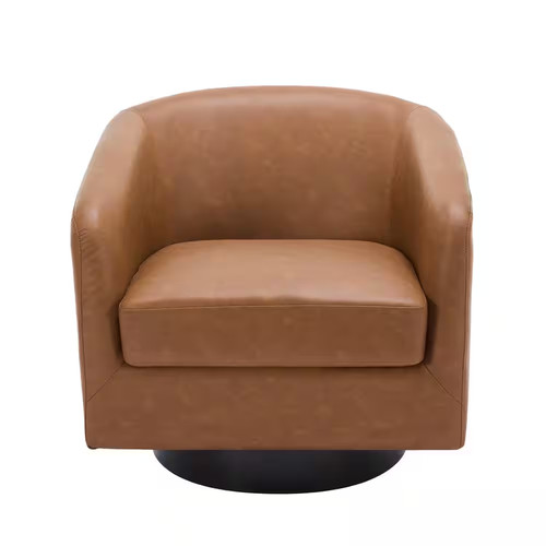 Brown leather upholstered - brown,