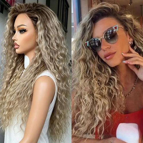 Ash blonde curly lace - lace, front