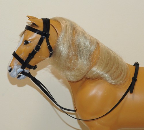 Black leather handmade bridle