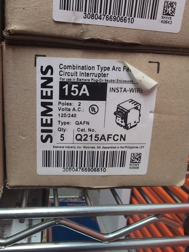 Siemens q215afcn amp - amp, 2-pole