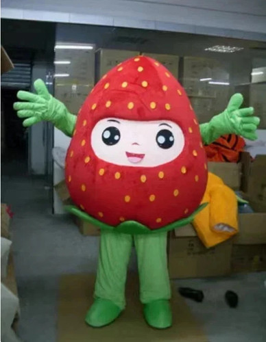 Strawberry fruits mascot - strawberry,