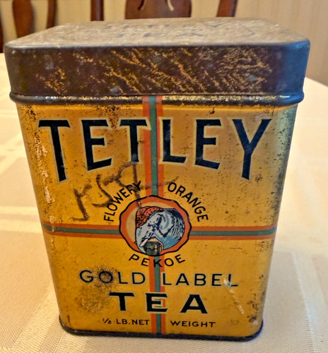 Vintage tetley tea gold label - vintage,