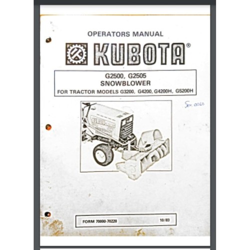 Kubota g3200 g4200 - kubota,