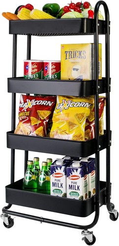 Tier metal mesh utility - 4-tier,
