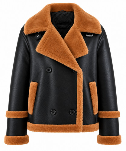 Men shearling aviator jacket - men's,